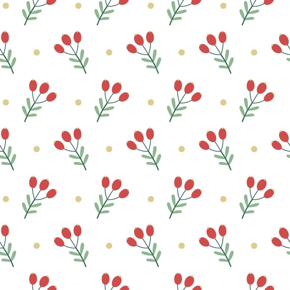 Christmas seamless pattern on white background. vector