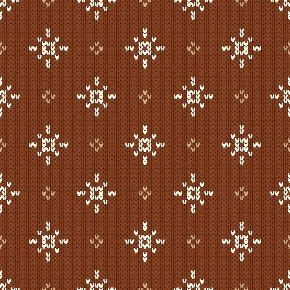 Norwegian style sweater texture. Vector illustration with snowflakes.