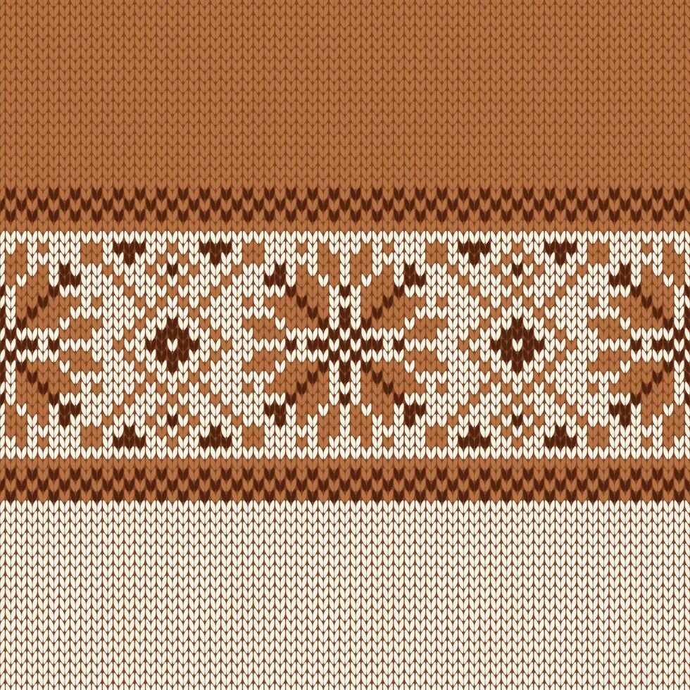 Norwegian native style sweater, Fair Isle design. vector