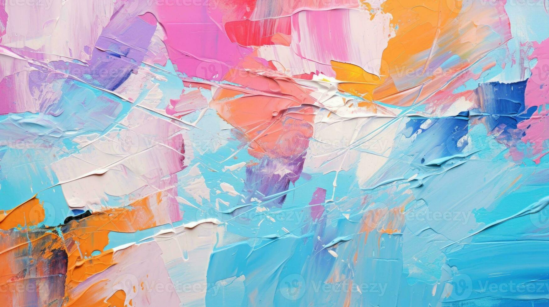 Oil painting on canvas, abstract color painting. Generative AI photo