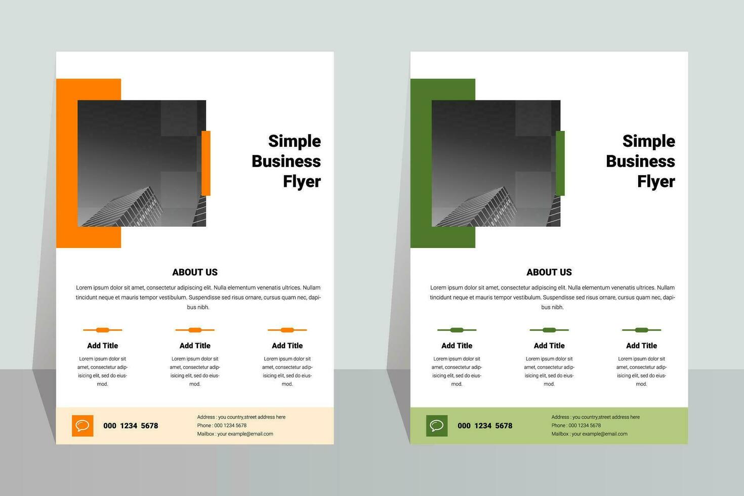 Business company A4 flyer template vector