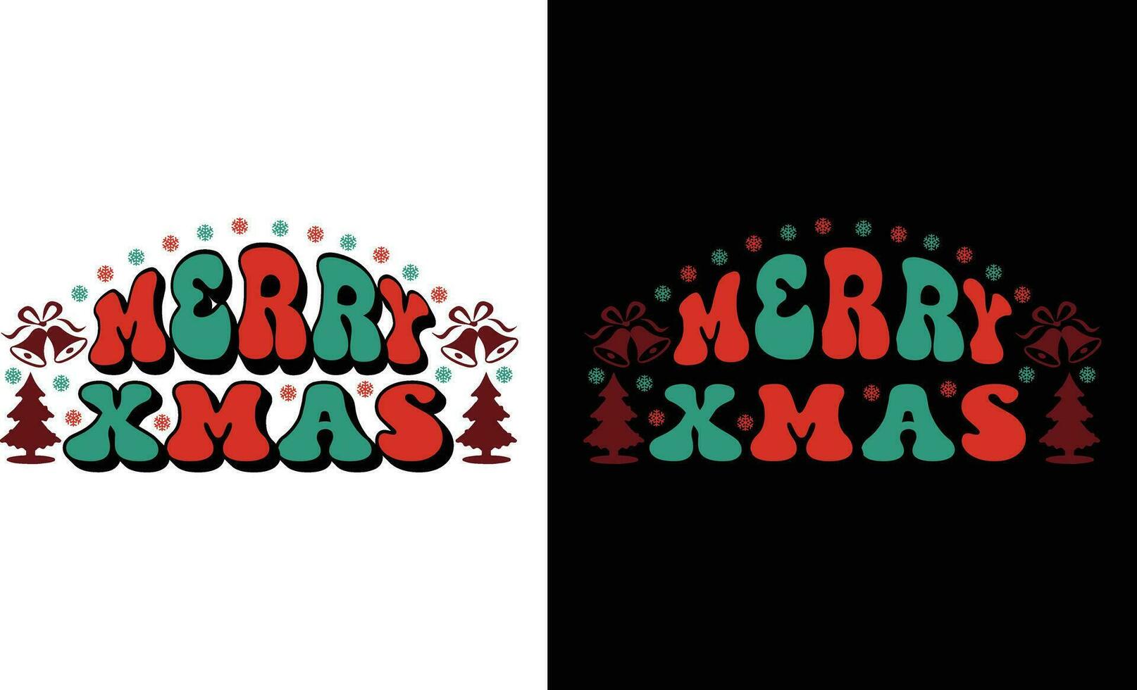 Merry Xmas T Shirt Cut File Design vector