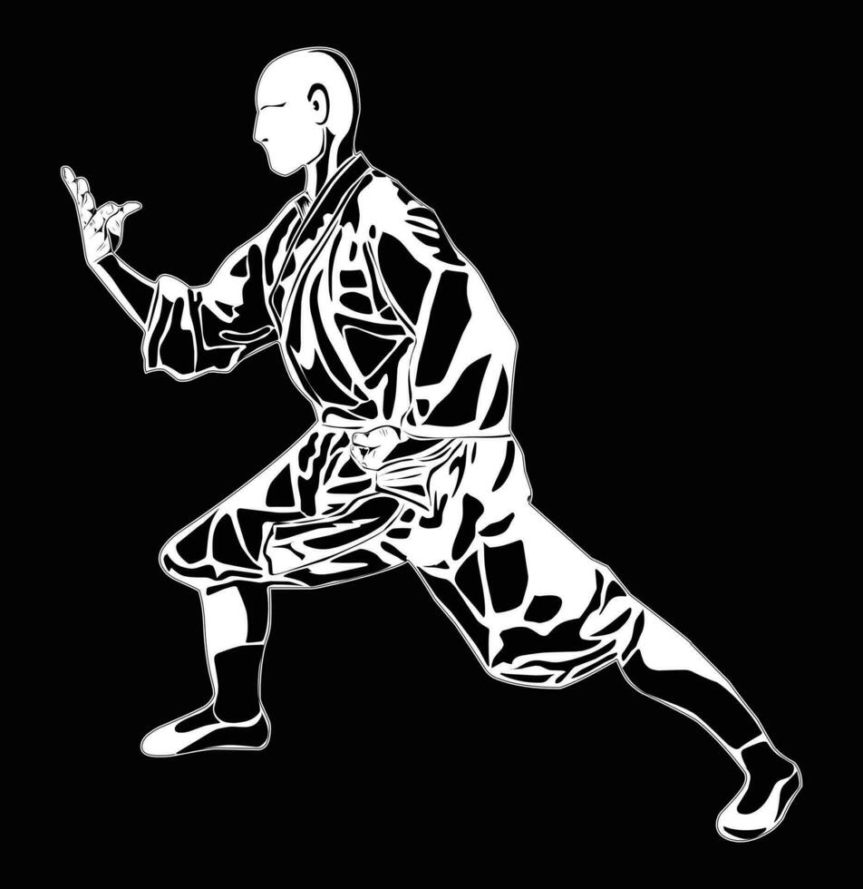 kungfu movimiento imágenes, adecuado para educativo libros, carteles, logos y más vector