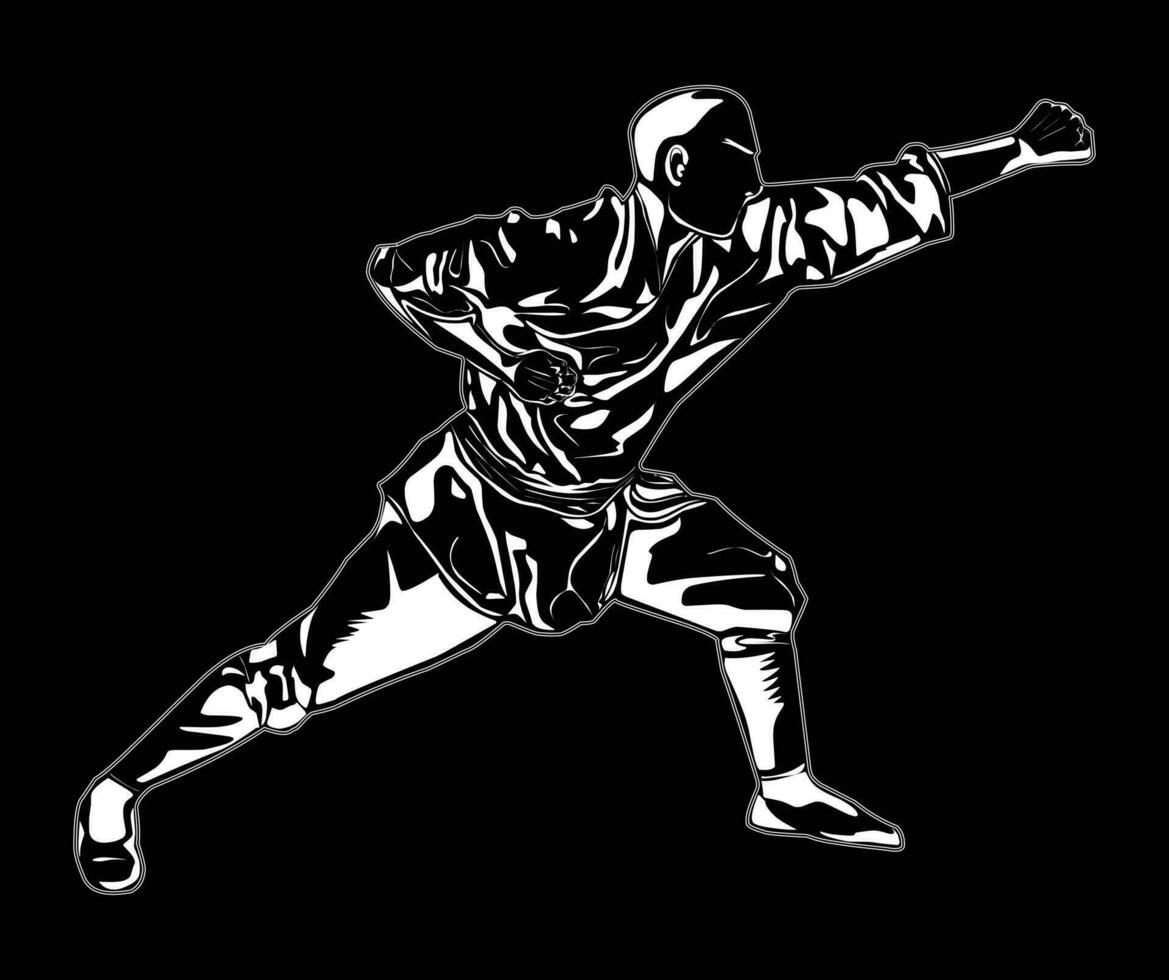kungfu movement images, suitable for educational books, posters, logos and more vector