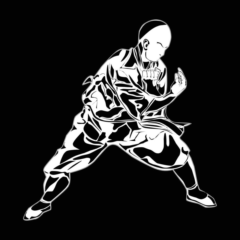 kungfu movimiento imágenes, adecuado para educativo libros, carteles, logos y más vector