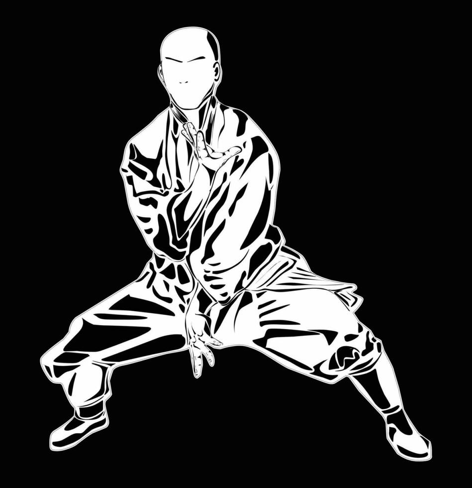 kungfu movement images, suitable for educational books, posters, logos and more vector
