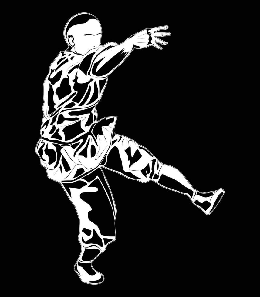 kungfu movement images, suitable for educational books, posters, logos and more vector