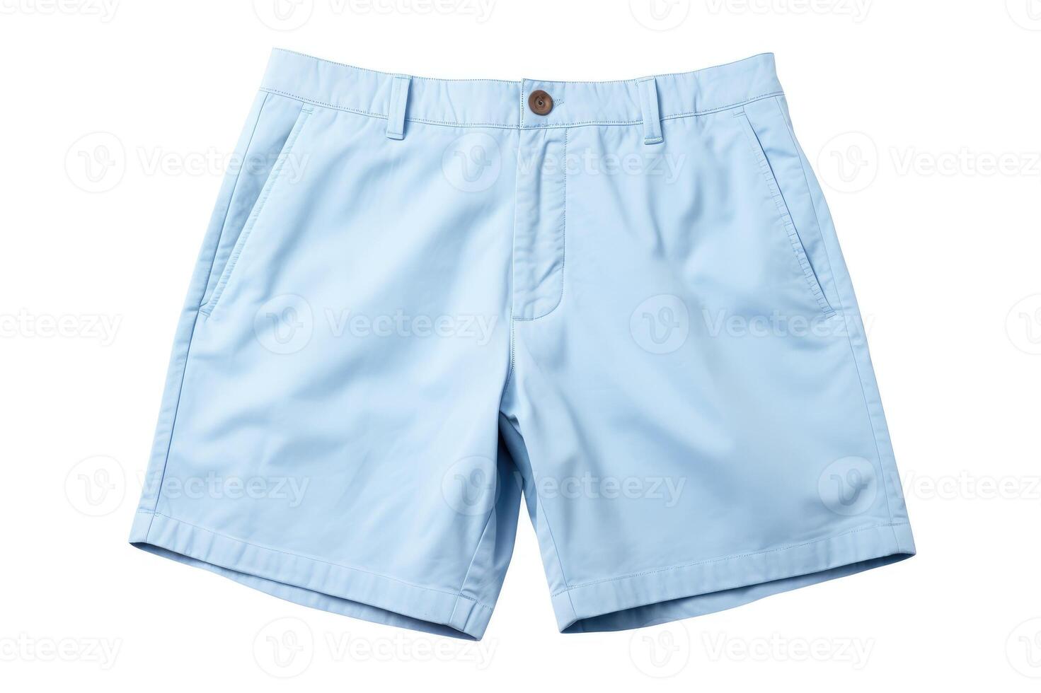 azul verano pantalones cortos aislado en blanco antecedentes. generativo ai foto