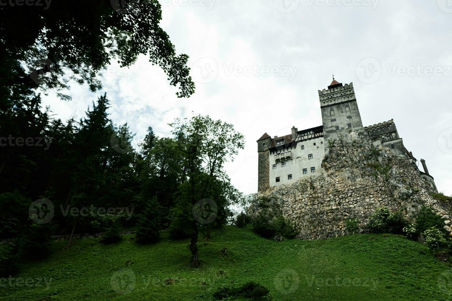 The Bran Castle in Romania. Dracula medieval castle in Carpathians, Transylvania. photo