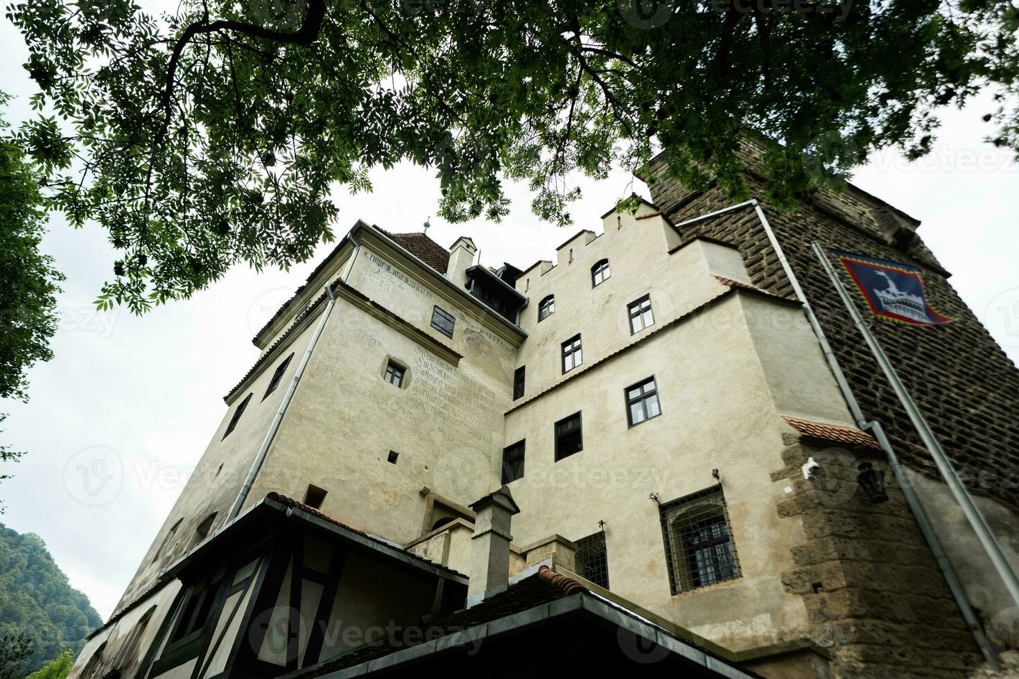 The Bran Castle in Romania. Dracula medieval castle in Carpathians, Transylvania. photo