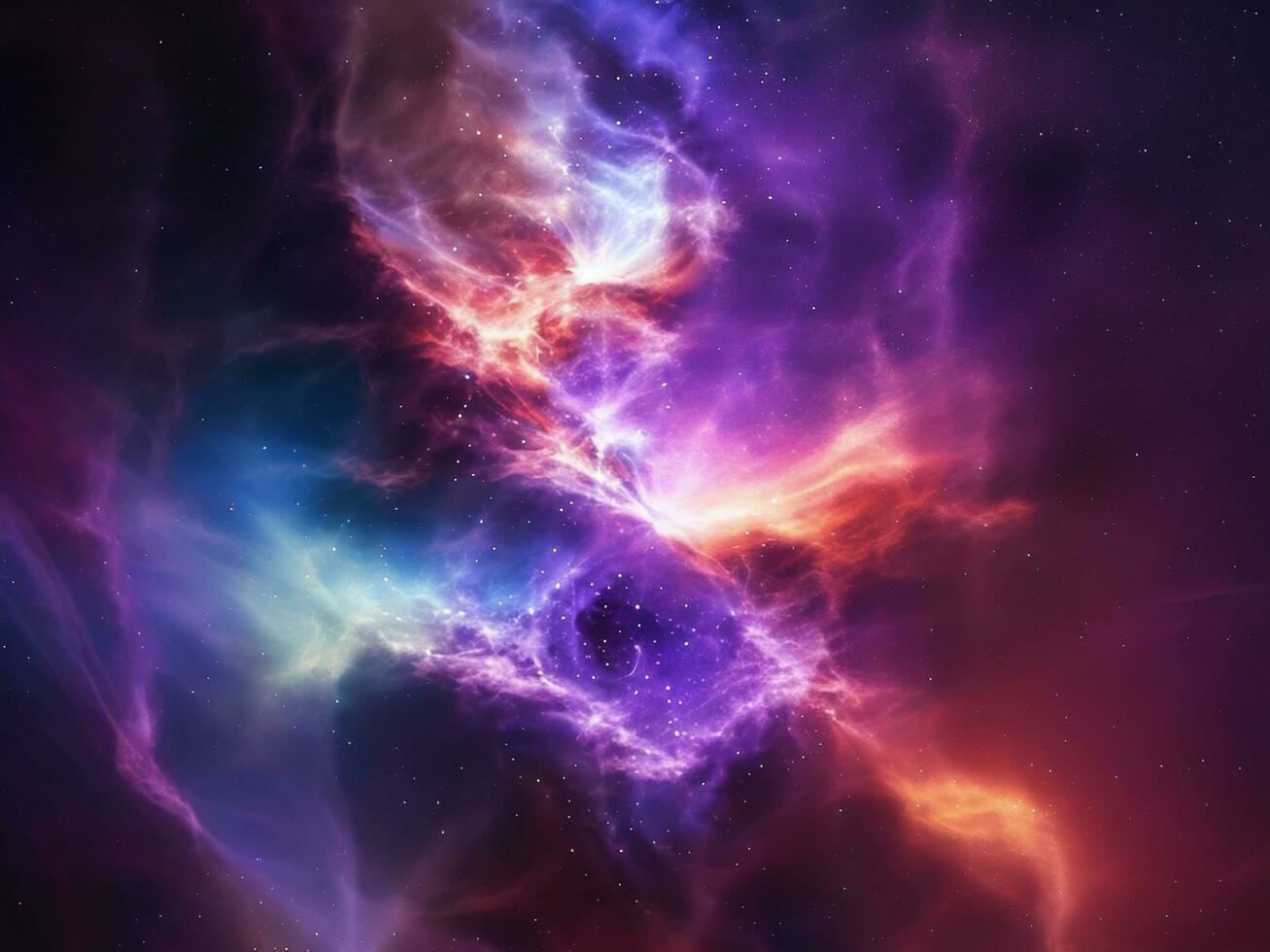 Abstract background that mimics the texture of a nebula in space. AI genareted photo