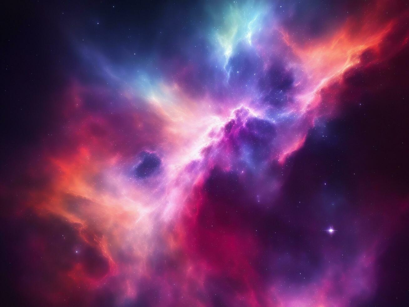 Abstract background that mimics the texture of a nebula in space. AI genareted photo