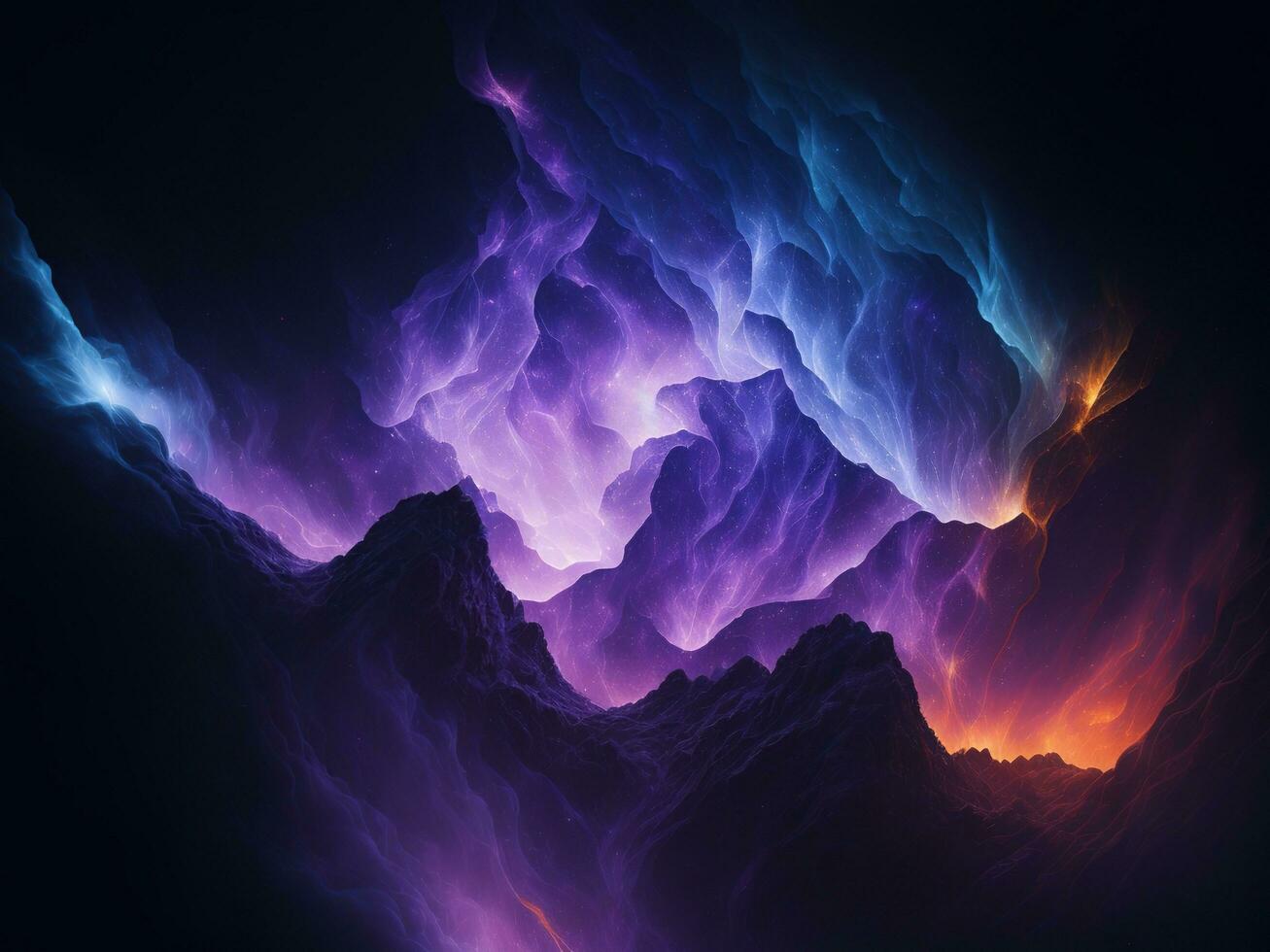 Abstract background that mimics the texture of a nebula in space. AI genareted photo