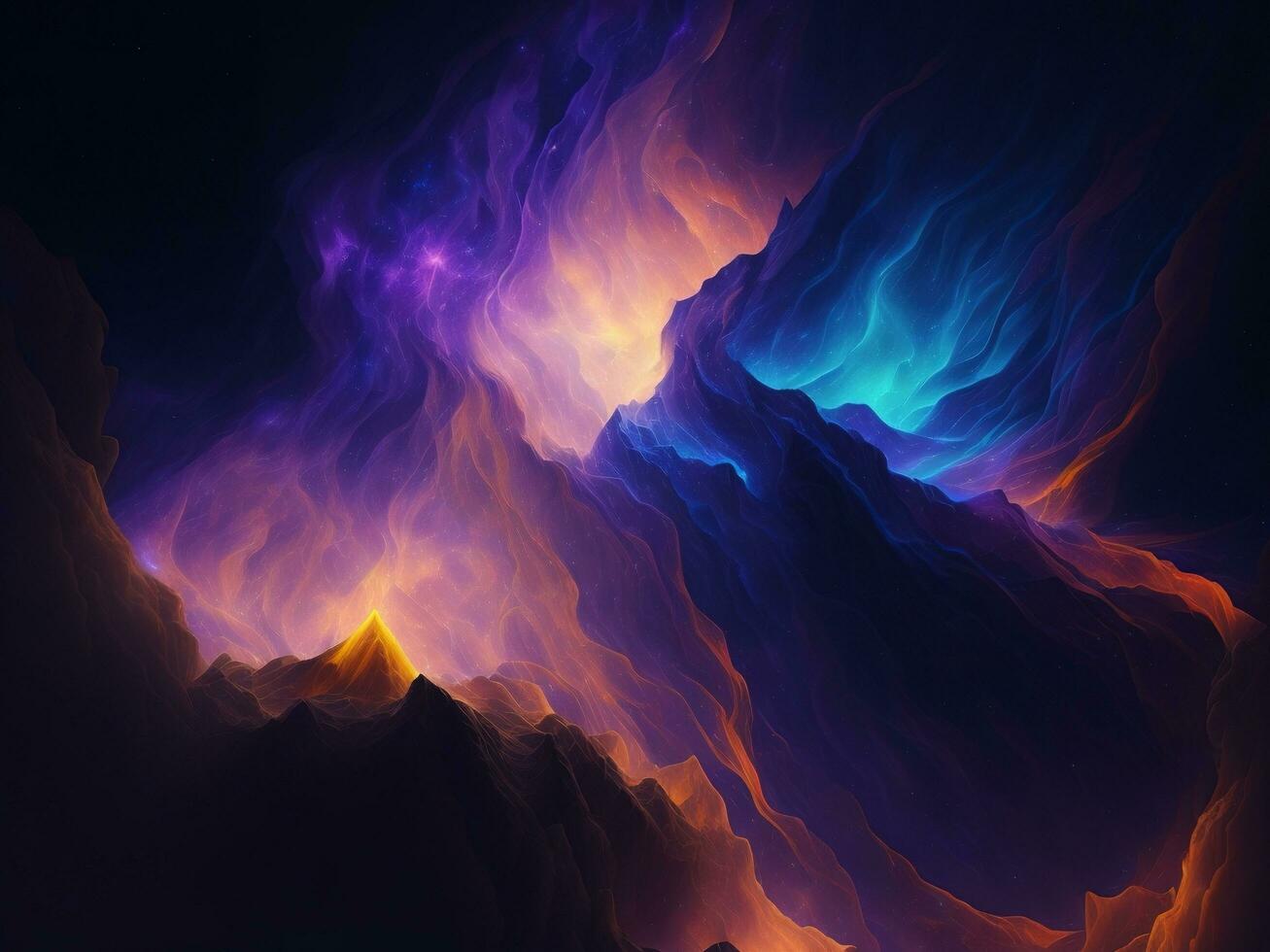 Abstract background that mimics the texture of a nebula in space. AI genareted photo