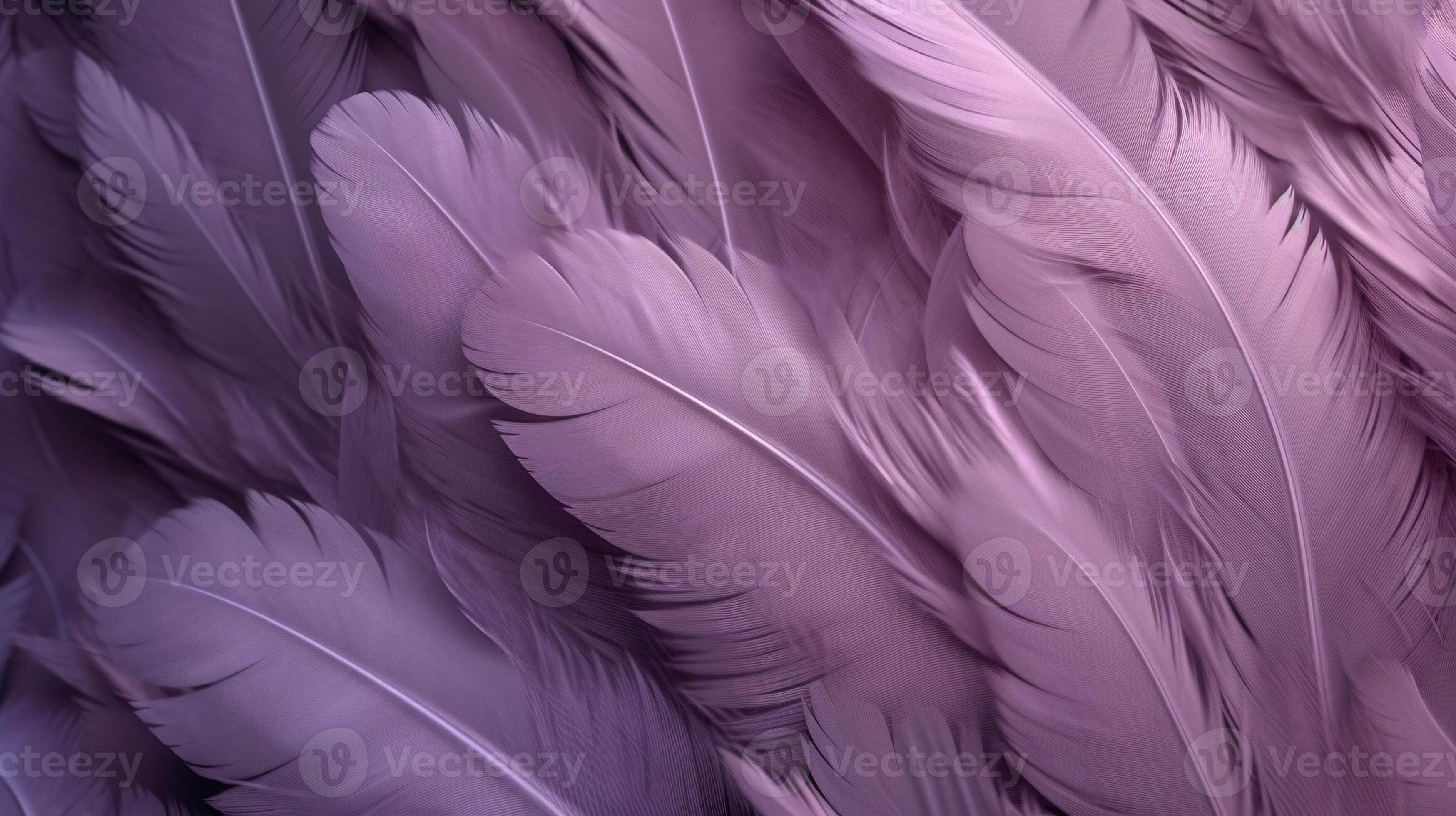 Generative AI, Beautiful lavender, purple color closeup feathers