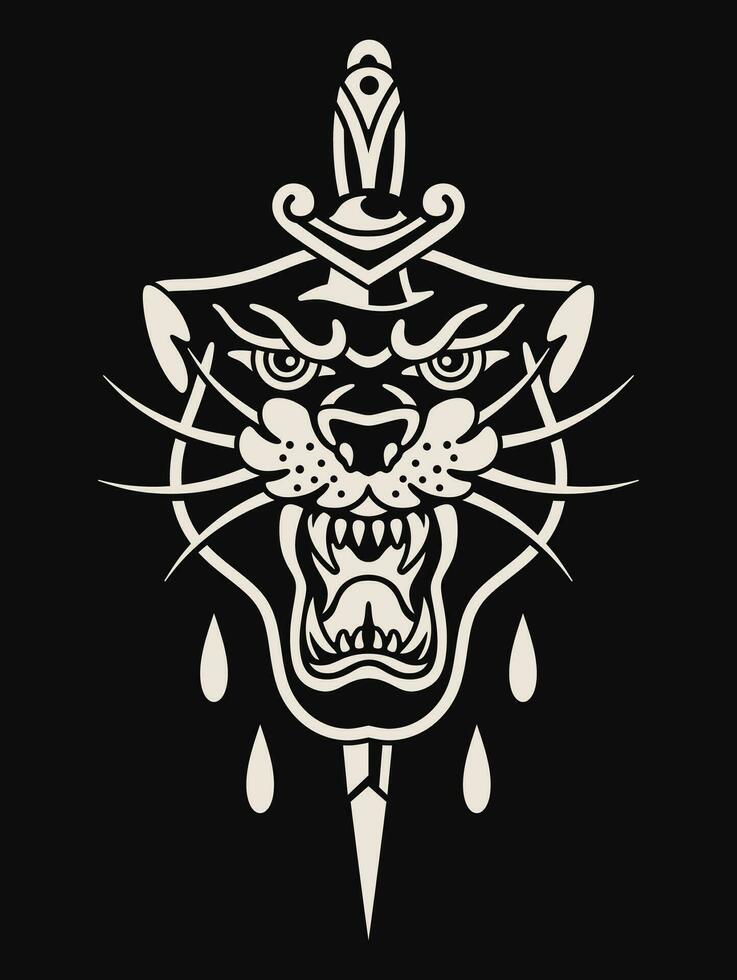 Old school tattoo vector design.