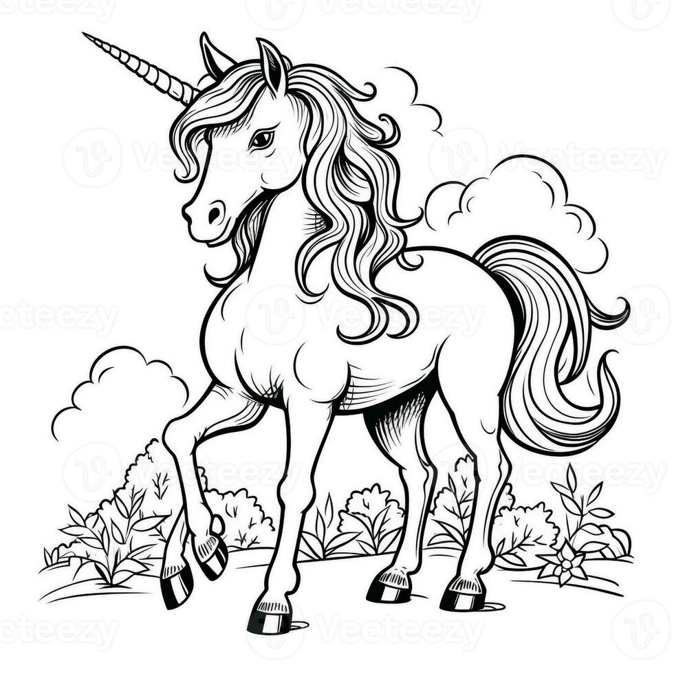 Unicorn Coloring Pages For Kids photo