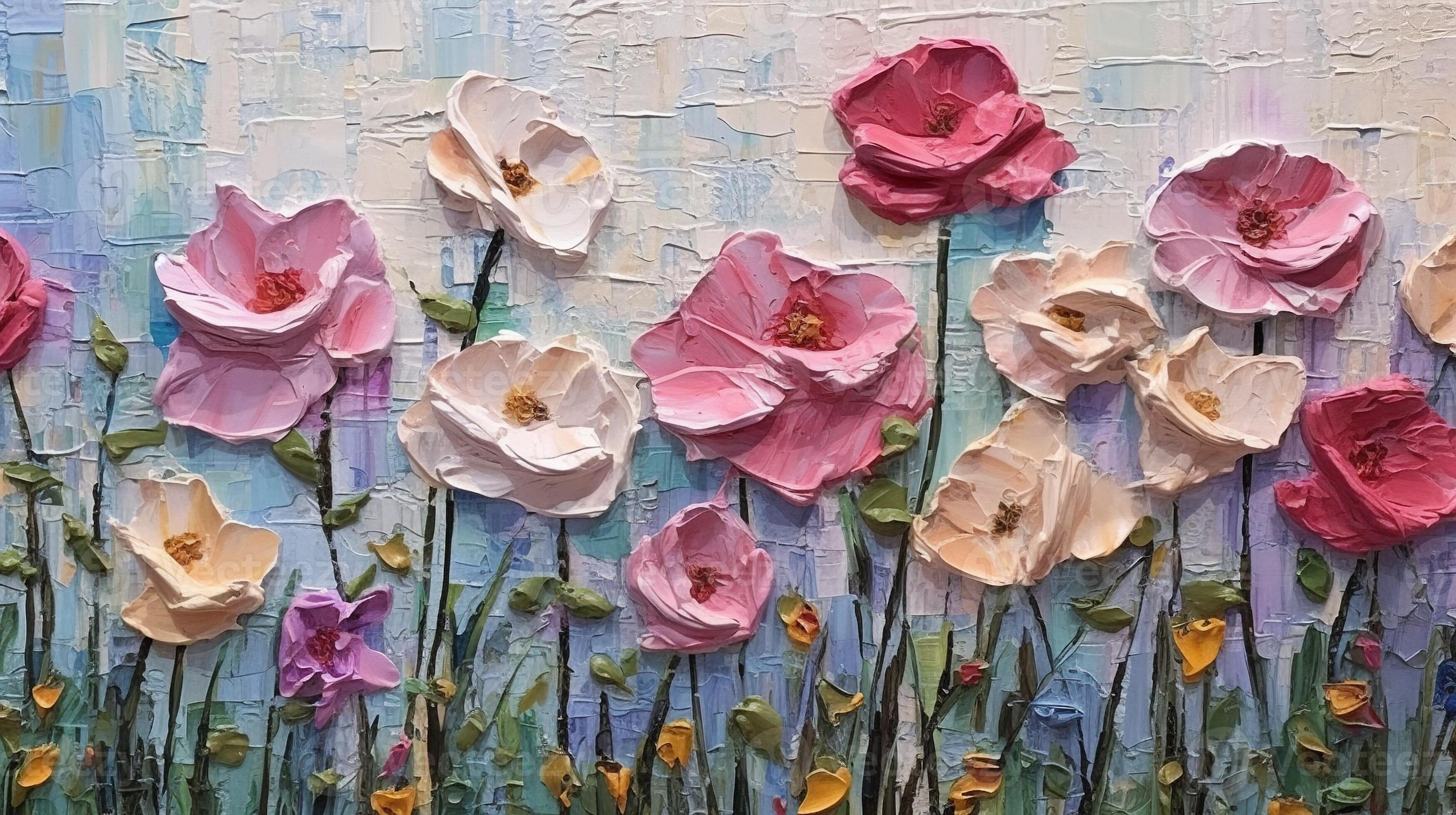Oil Painting Of Spring Flowers On Canvas Beautiful Abstract Colorful oil-painting-of-spring-flowers-on-canvas-beautiful-abstract-colorful