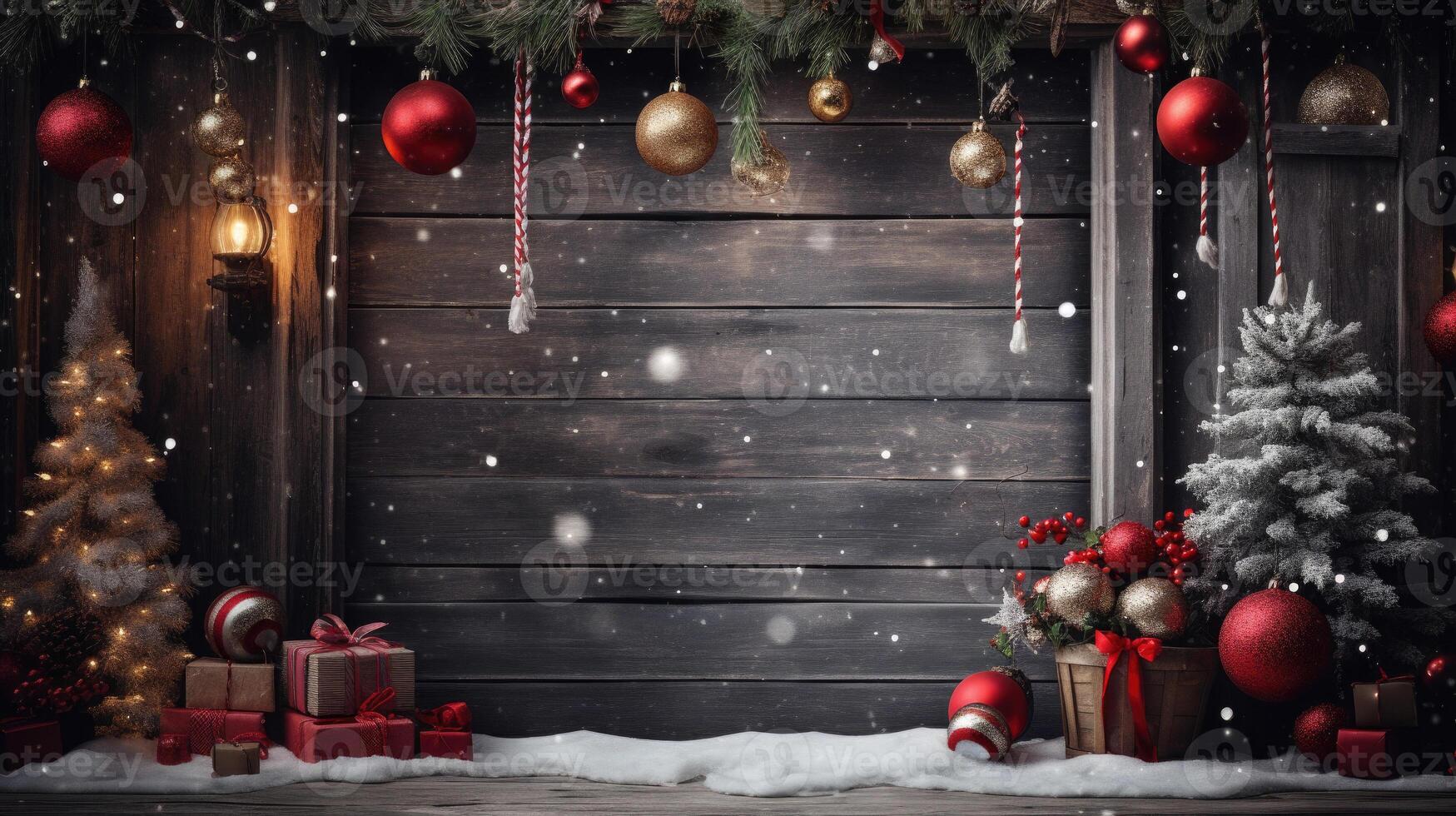 Merry christmas and happy new year banner. photo