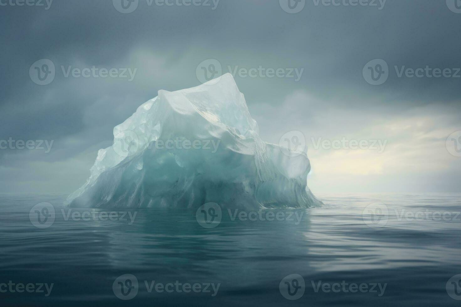 iceberg flotante en océano. generativo ai foto