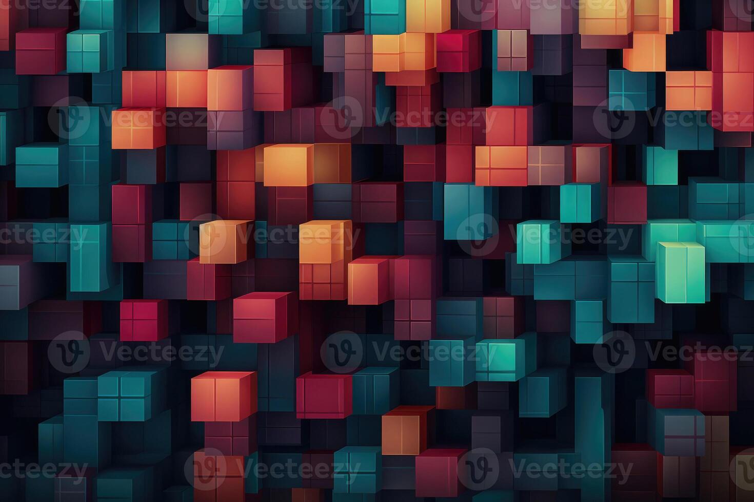 Colored abstract background with pixel effect. photo