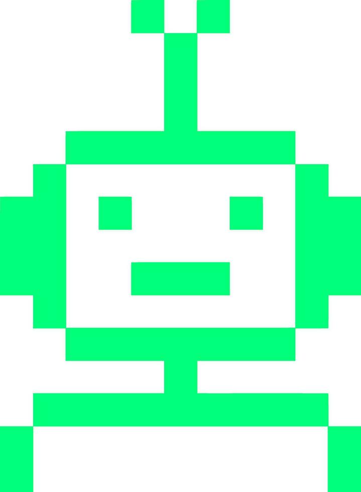 simple robot illustration vector