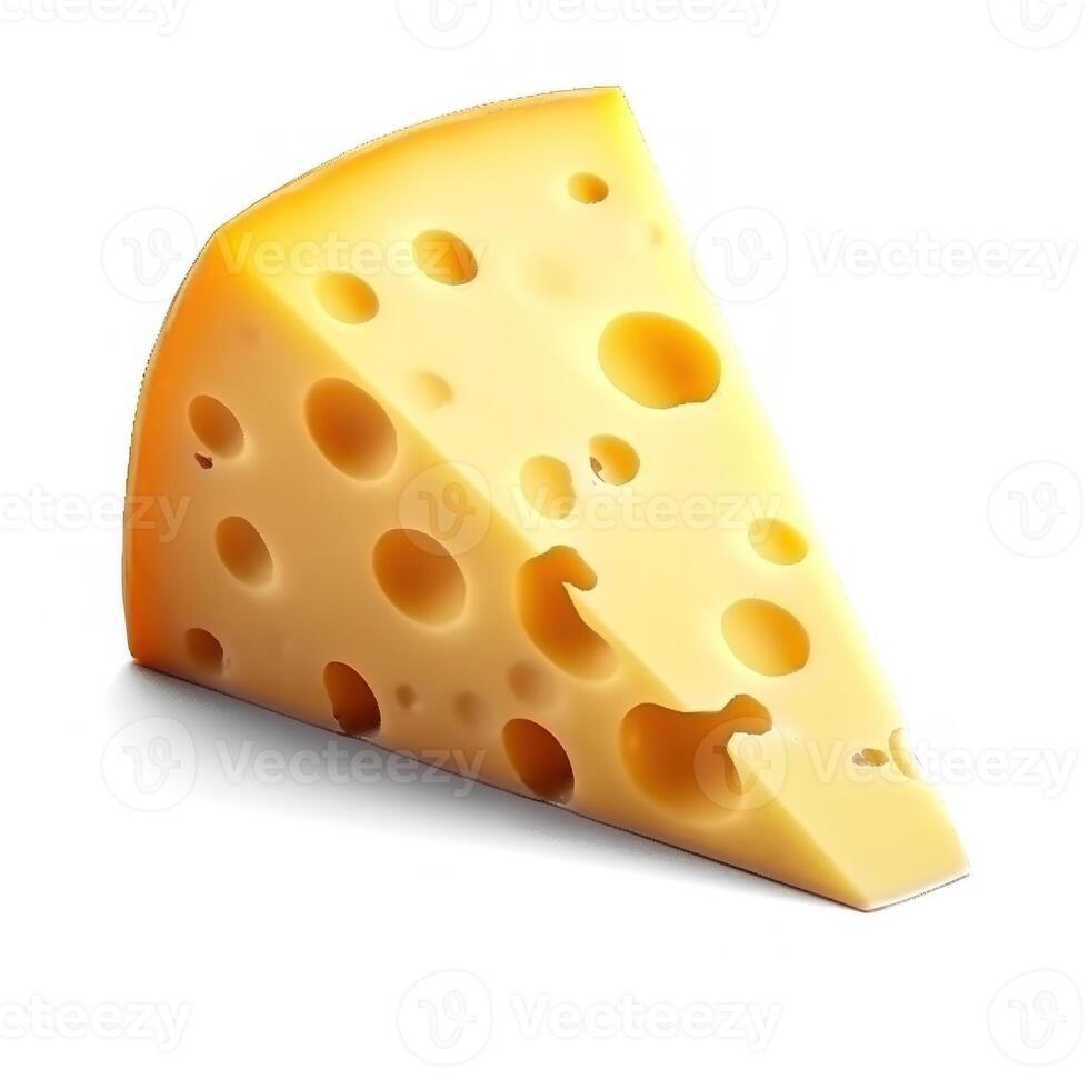 Piece of cheese isolated. Illustration photo