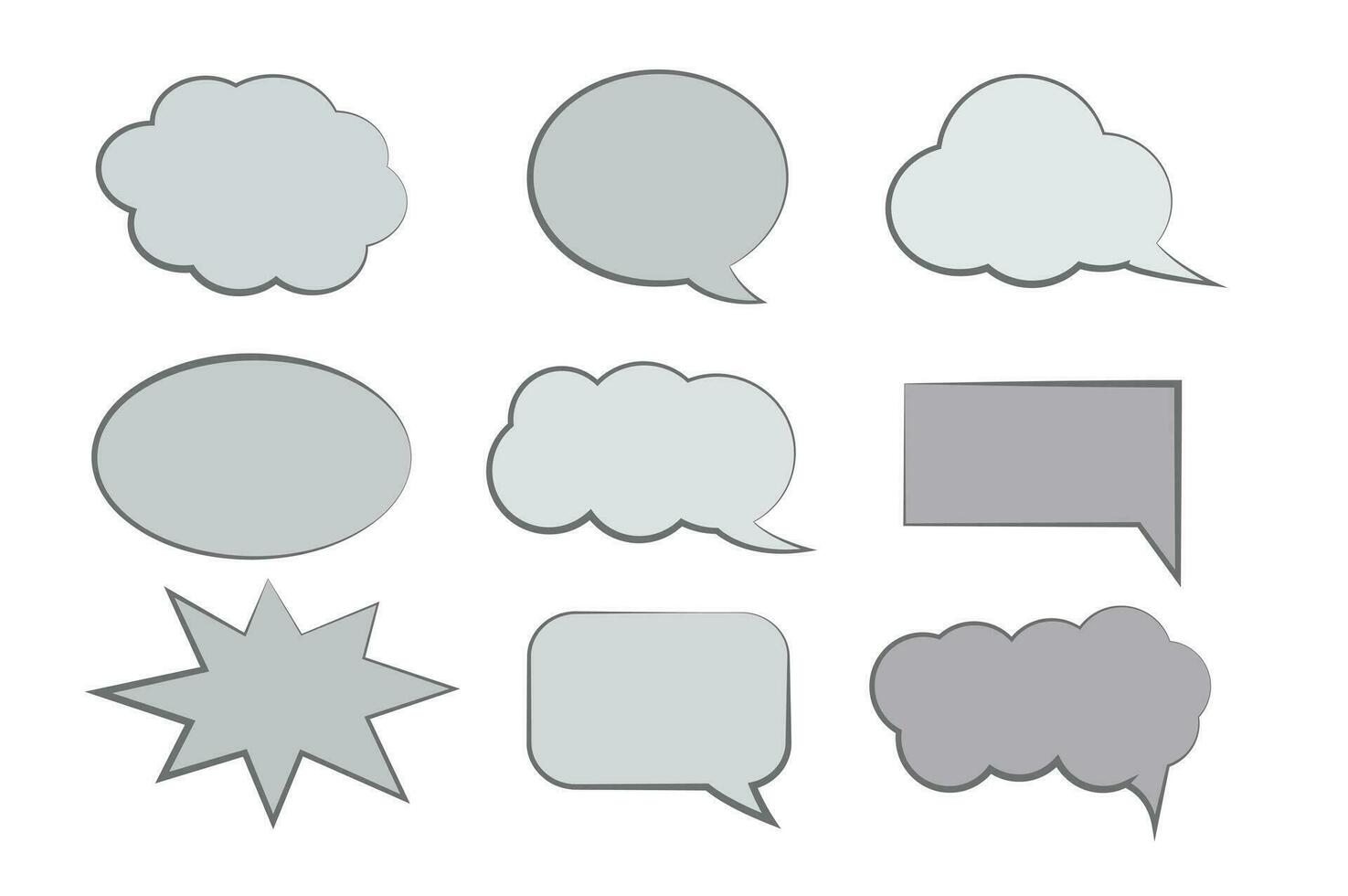 Set of callout, speech bubbles, chats, elements icons, vector illustration.