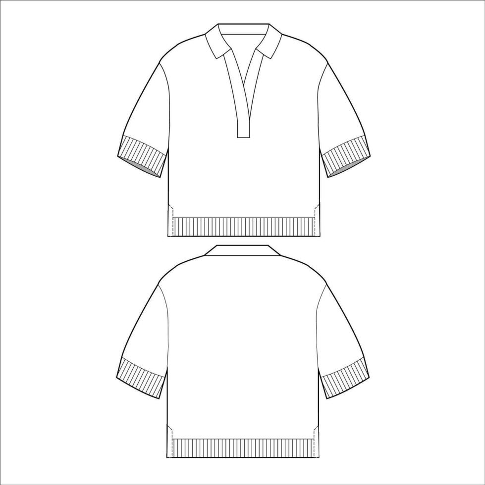 Ladies Tops, T-shirt, Shirt Vector Template
