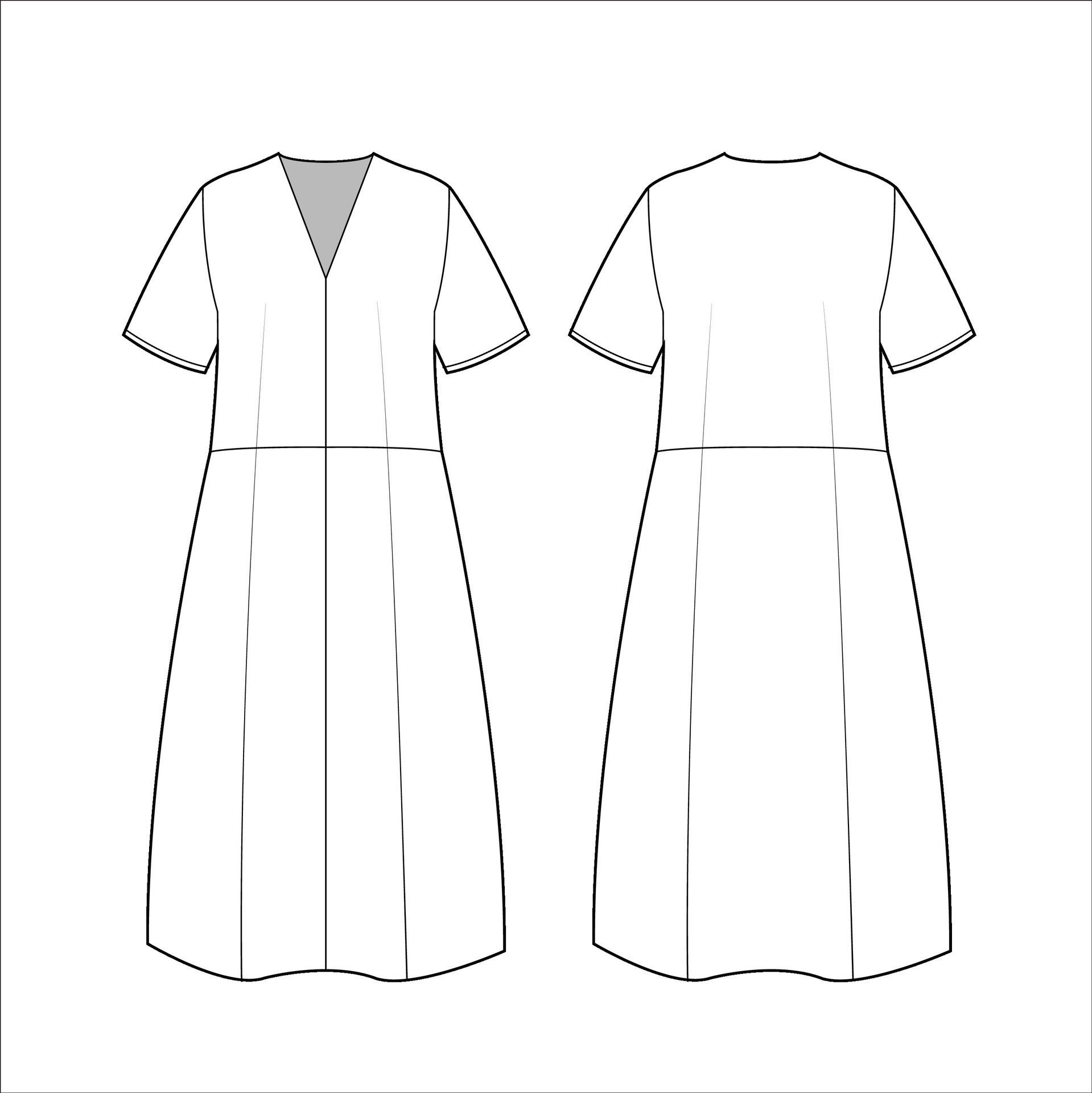 Ladies Short Sleeve Long Dress Vector Template 26790088 Vector Art at Ladies Short Sleeve Long Dress Vector Template 26790088 Vector Art at