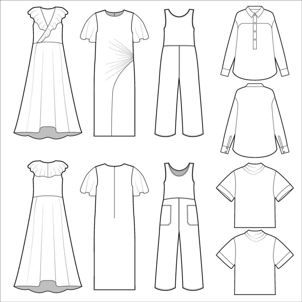 señoras vestido, mono, barato De las mujeres casual pantalones, barato monos y mono vector modelo