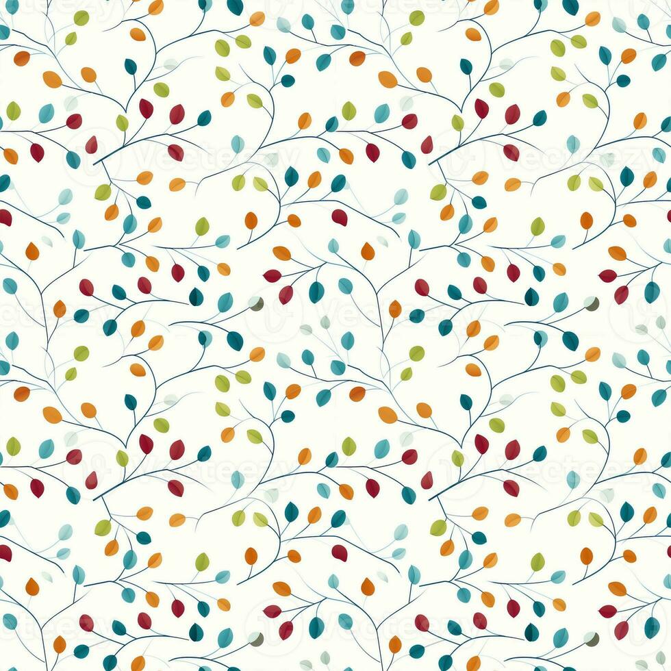 Seamless Pattern, a pattern of leaves for use in printed materials or in sectors. photo