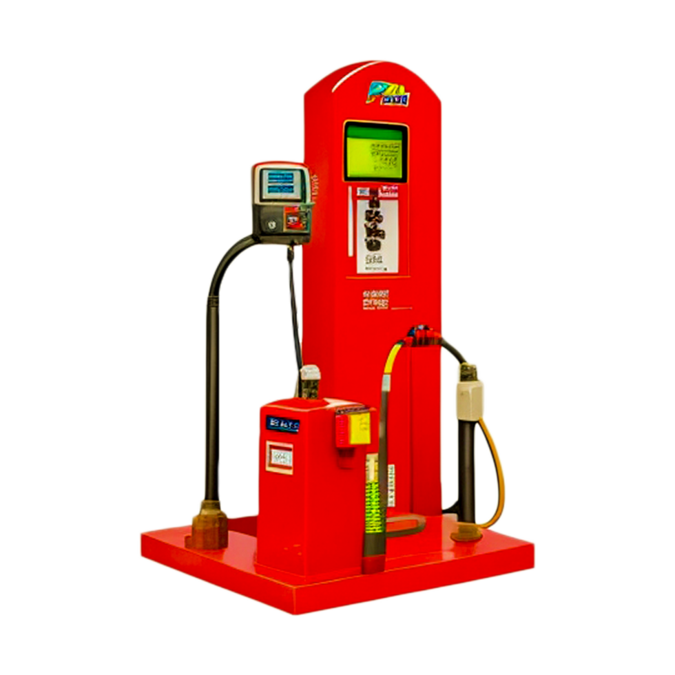 Gas station equipment for refuel automobile Generative Ai png