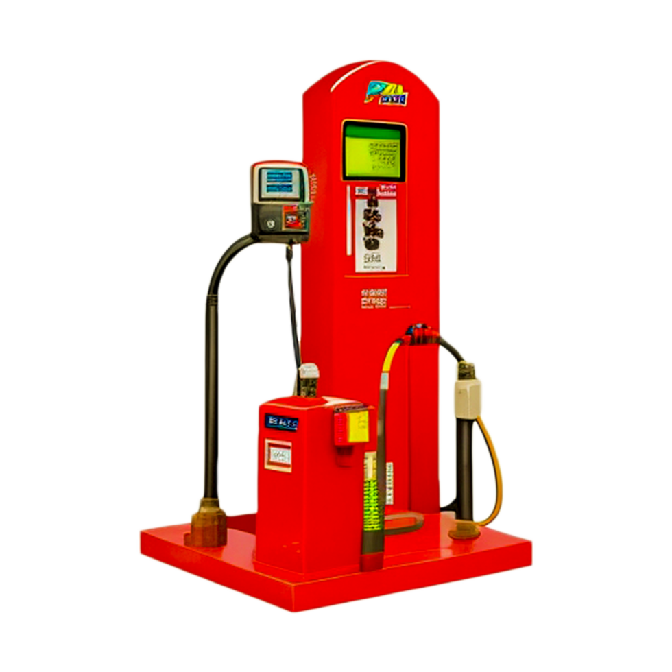 Gas station equipment for refuel automobile png