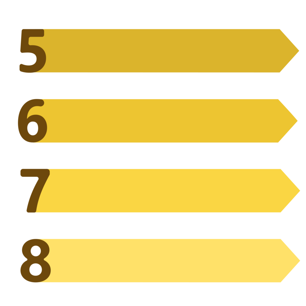 Infographic List Gradient Color png
