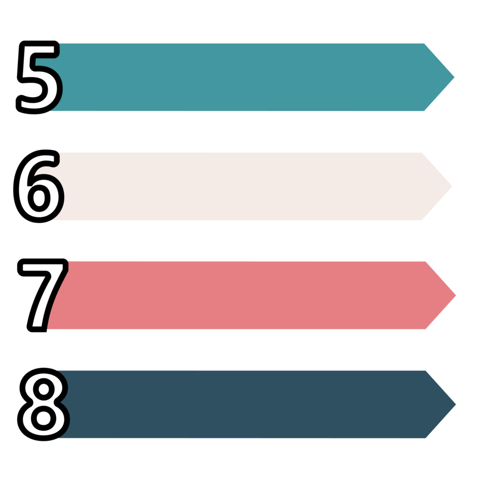 Infographic List Number Sequence png