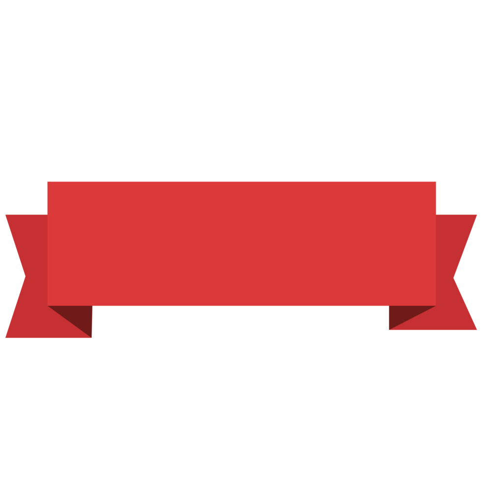 Red Ribbon Banner Design, Ribbon Decoration Background, Flat Ribbon For Promotion png