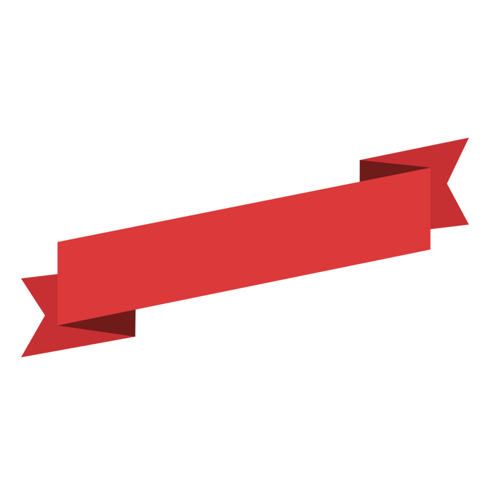 Red Ribbon Banner Design, Ribbon Decoration Background, Flat Ribbon For Promotion png