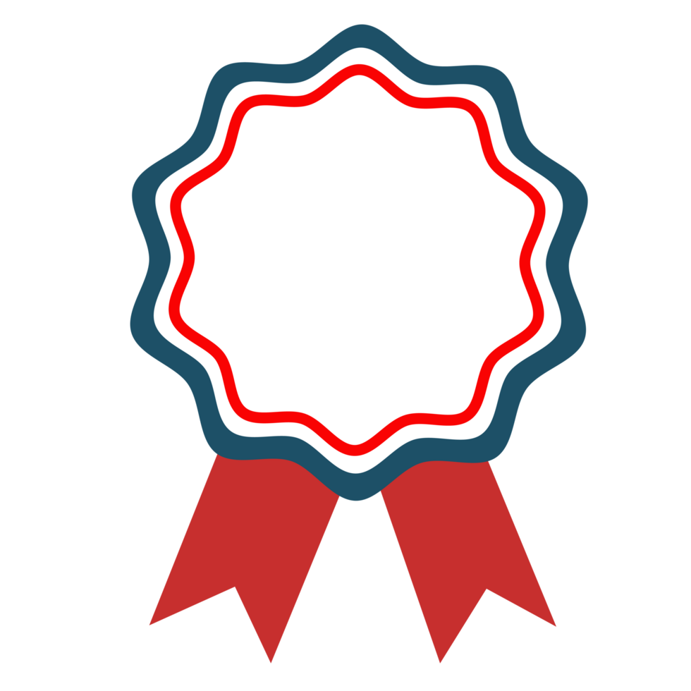 Star Badge Shape Emblem Design, Flat Badge With Ribbon Decoration, Blank Badge Illustration png