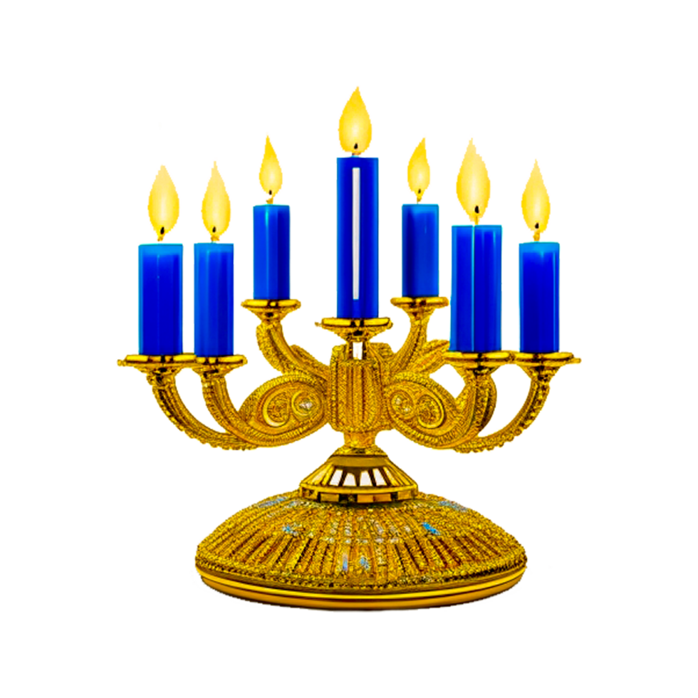 Hanukkah Menorah Christmas Generative Ai png