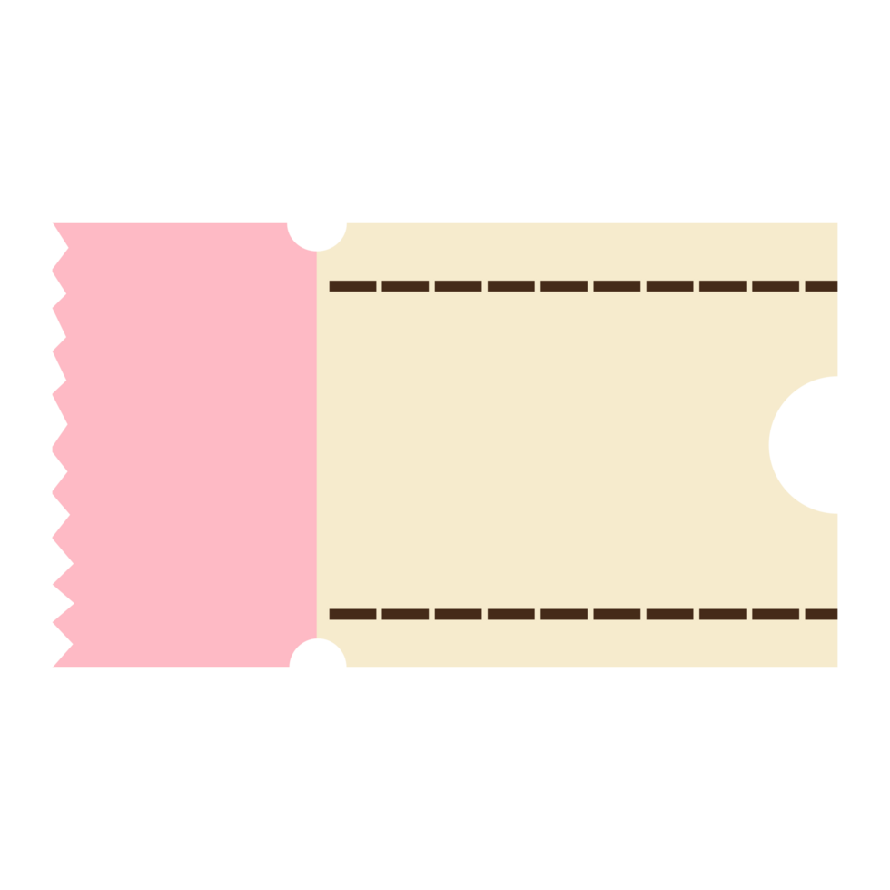 Pastel Ticket or coupon Icon Design png