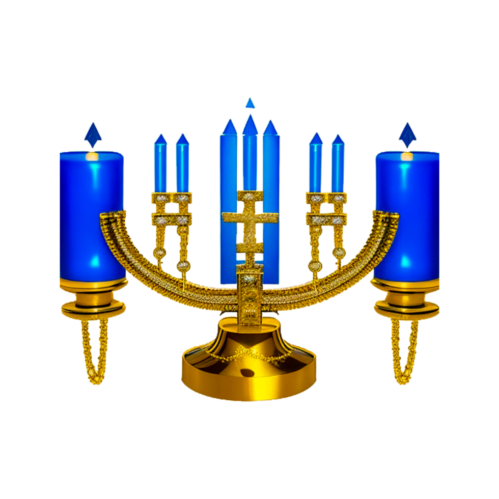 Hanukkah Menorah Christmas Generative Ai png