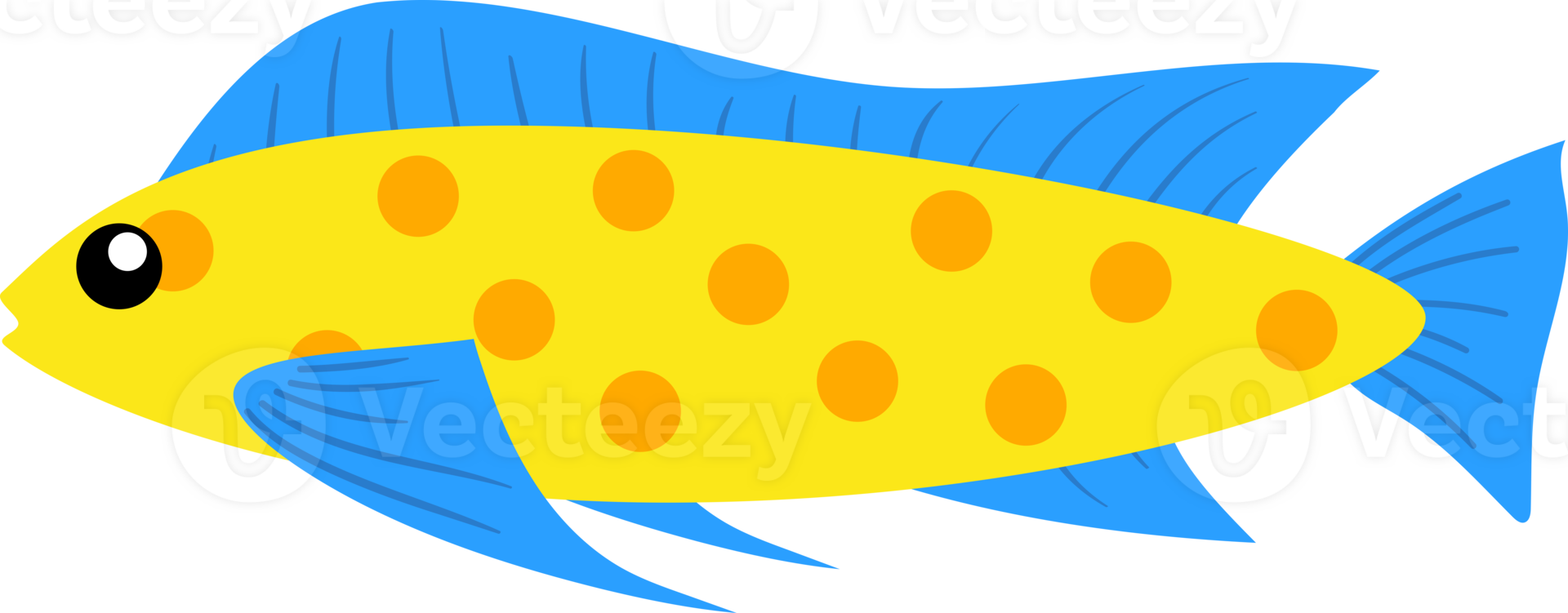 fofa tropical peixe png