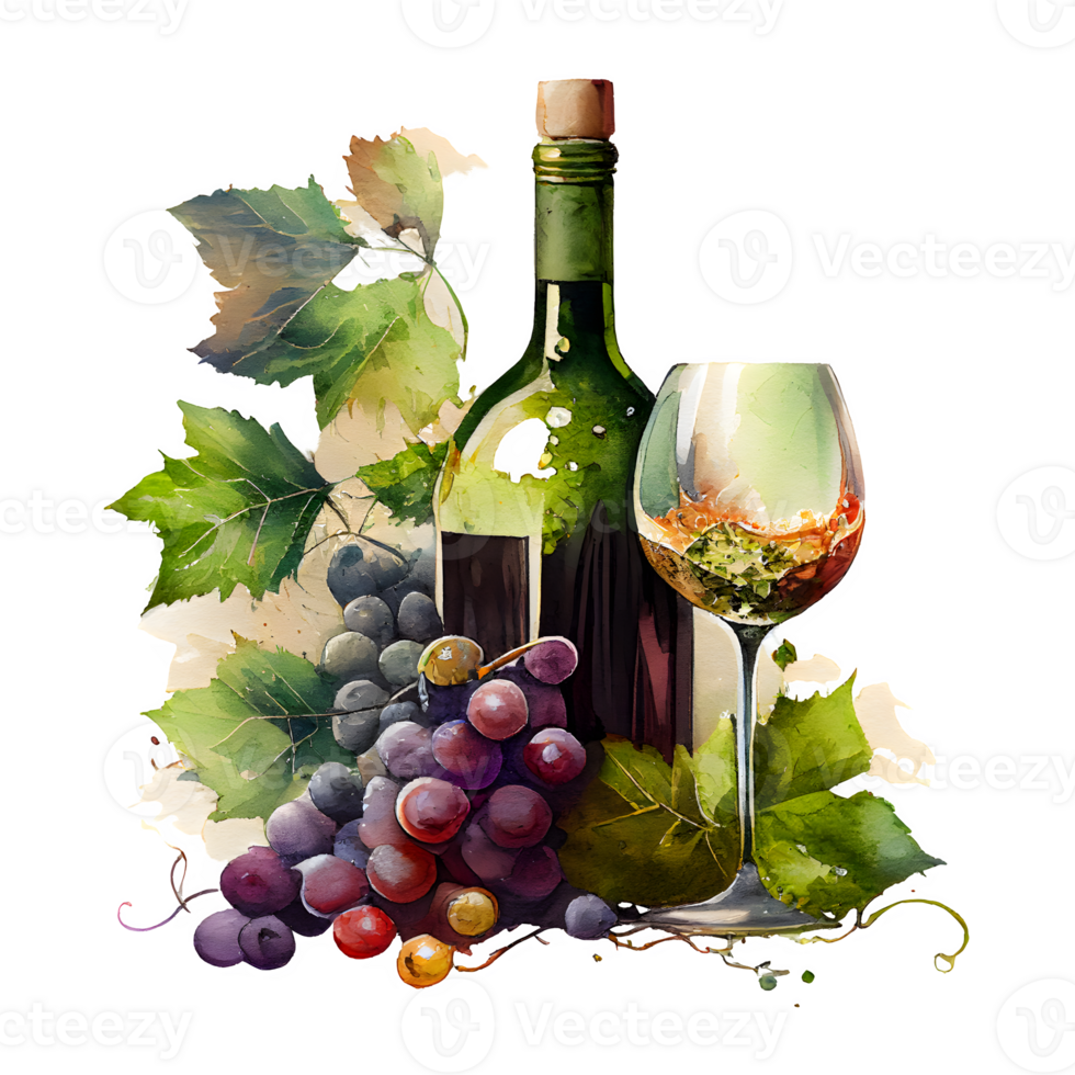 watercolor wine grapes png