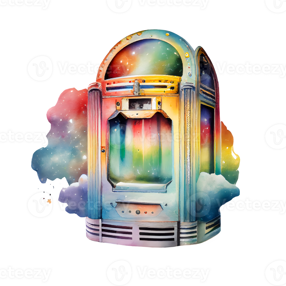 watercolor bar jukebox png