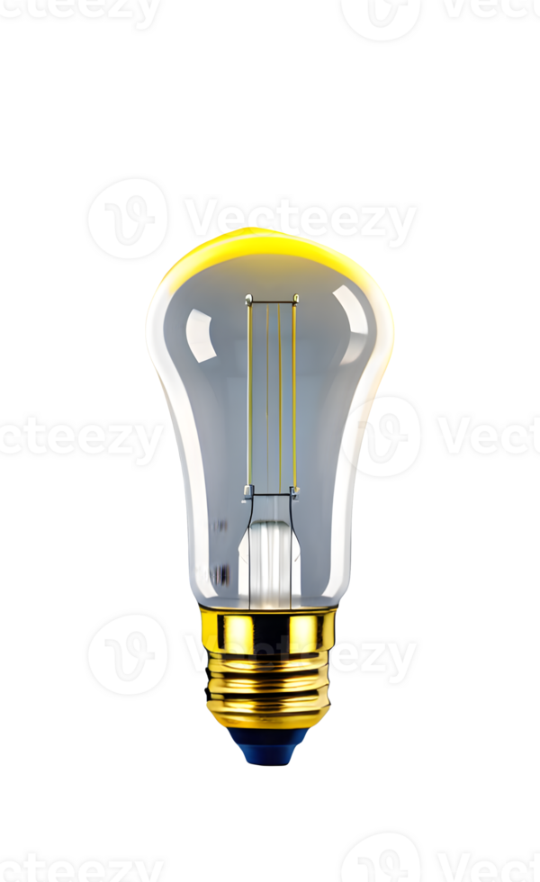 bulb light png AI Generative
