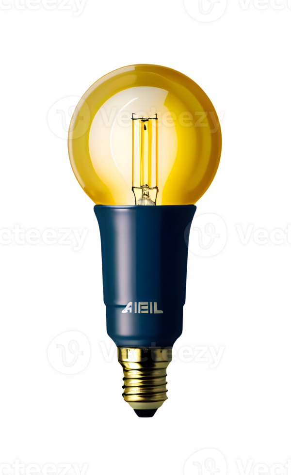 bulb light png AI Generative