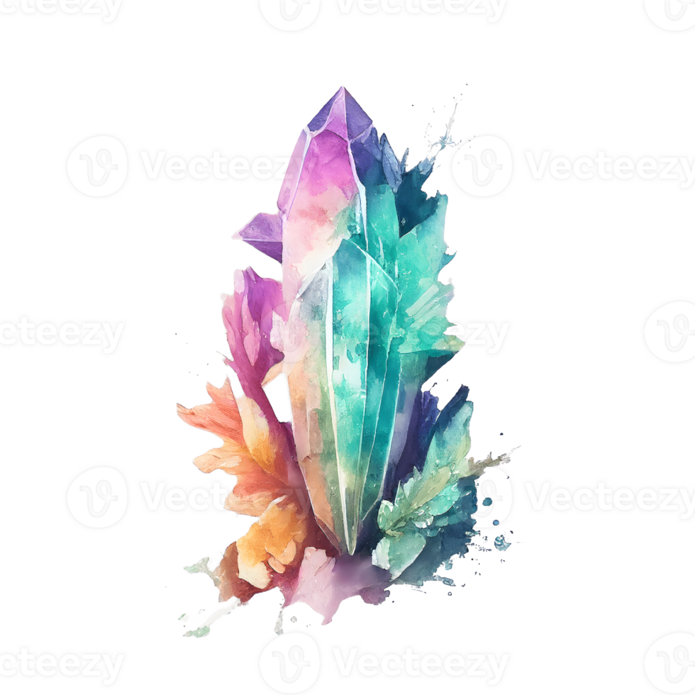 watercolor fairy crystal AI Generative png