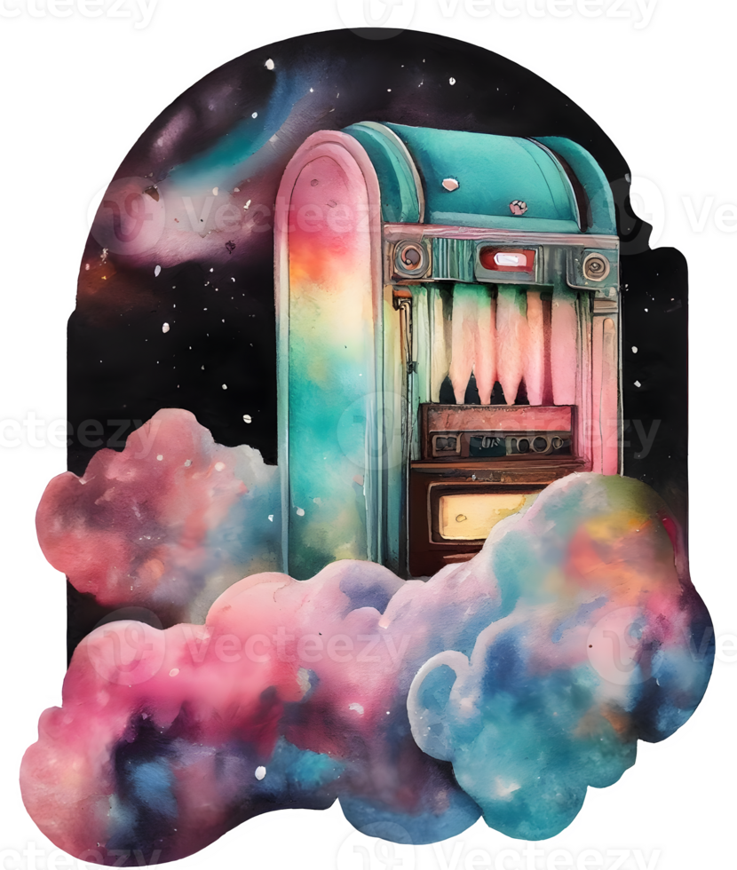 watercolor bar jukebox png