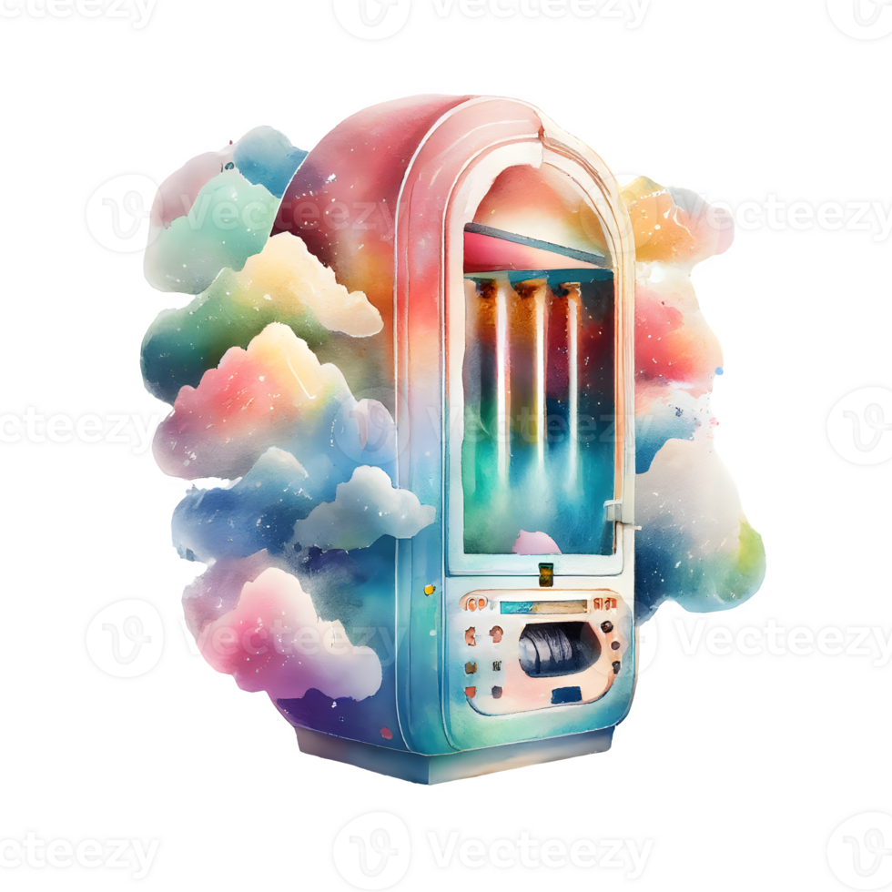 watercolor bar jukebox png